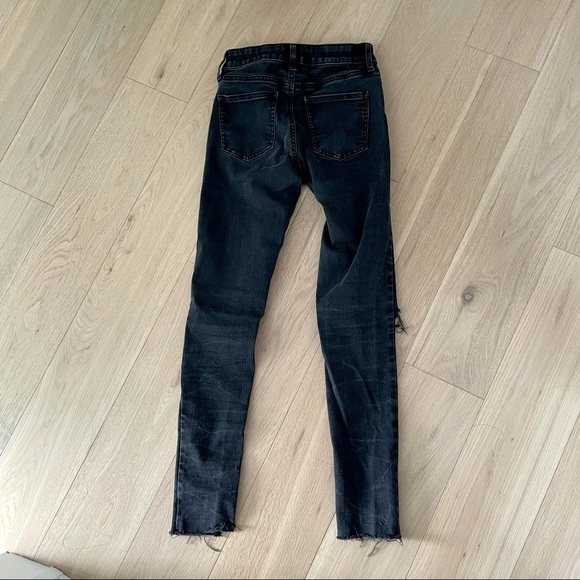 Uniqlo Skinny Jeans. Faded black, distressed. Size 23 - Picture 2 of 7
